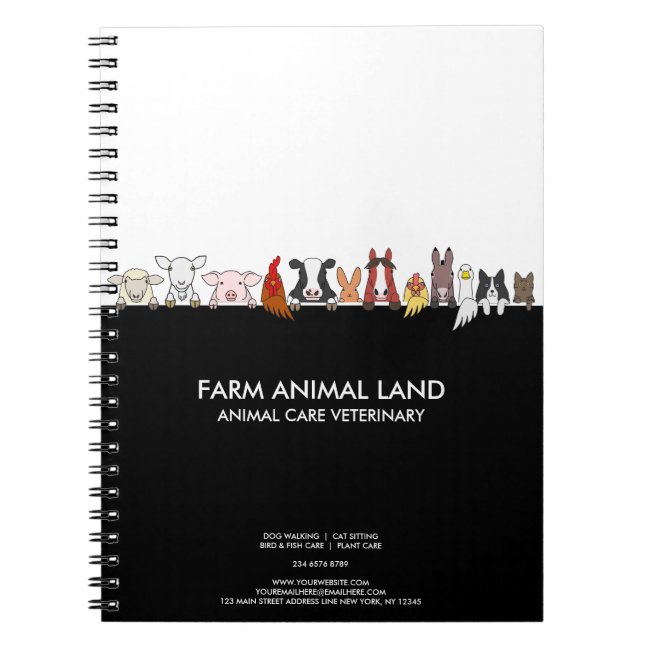 Farmhouse Fun Woodland Cow Chicken Farming Notebook