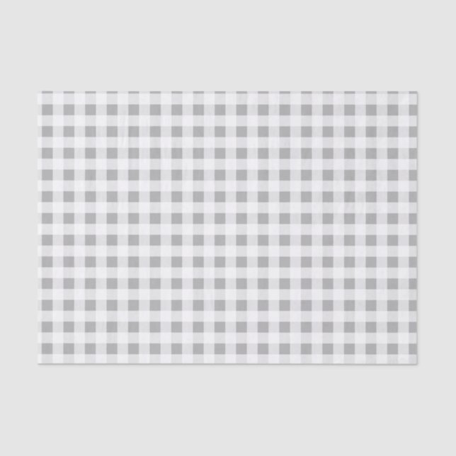 Farmhouse Gingham | Gray & White Tissue Paper (Front)