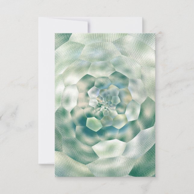 Farmhouse Green Galaxy Space Futuristic Thank You Card (Front)