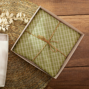 Farmhouse Green Tartan Plaid Tissue Paper