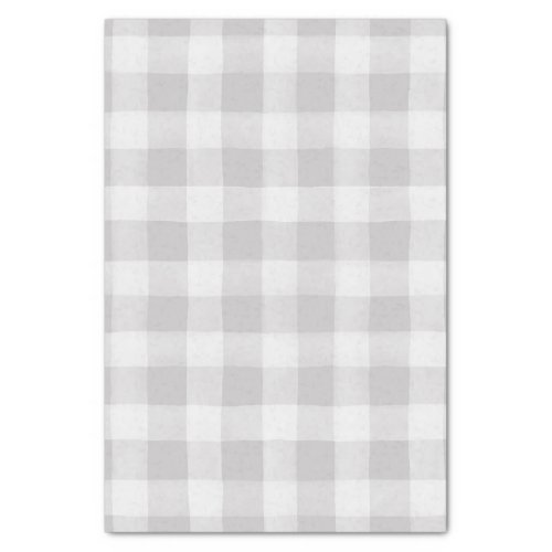 Farmhouse Grey  White Buffalo Plaid Tissue Paper