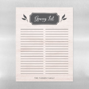 Farmhouse   Grocery List Magnetic Dry Erase Sheet