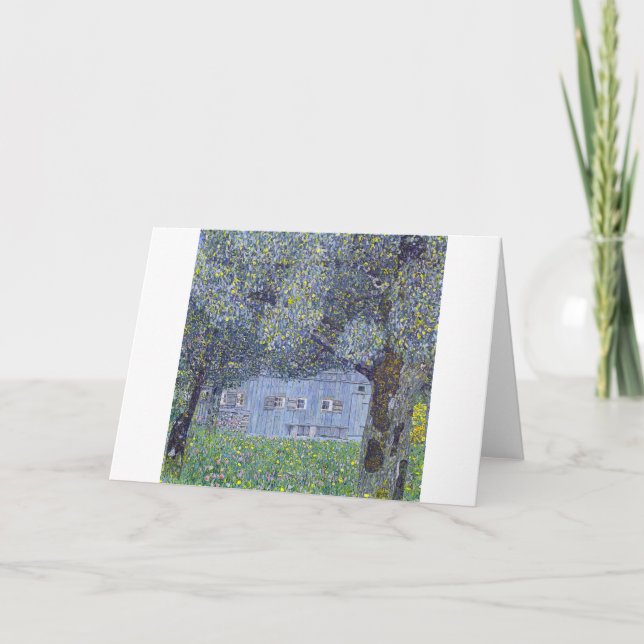 Farmhouse, Gustav Klimt Card (Front)