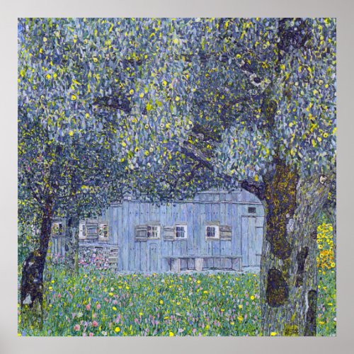 Farmhouse Gustav Klimt Poster