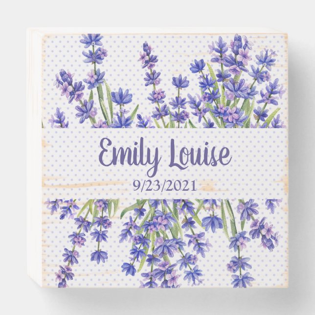 Farmhouse Heather Frame Birthday Signature Wooden Box Sign (Front Horizontal)