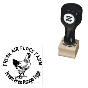 Farmhouse Hen Egg Rubber Stamp