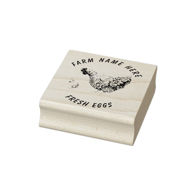 Farmhouse Hen | Eggs Family Wood Art Stamp (Stamp)