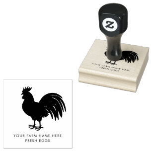 Farmhouse Hen Farm Or Chicken Coop Personalised Rubber Stamp