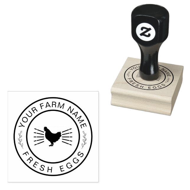 Farmhouse Hen | Farm Or Chicken Coop Personalised Rubber Stamp (Stamped)