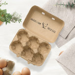 Farmhouse Hen Horizontal Egg Carton Stamp