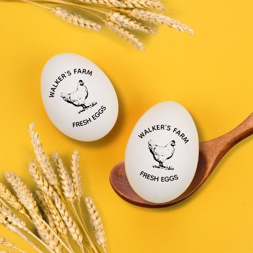 Farmhouse Hen Personalized Egg Stamp