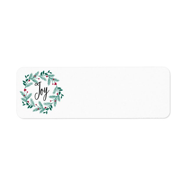 FARMHOUSE HOLIDAY WREATH HAND LETTERED LABEL (Front)