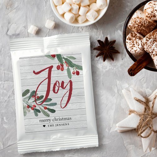 Farmhouse Holly  Personalized Christmas Hot Chocolate Drink Mix