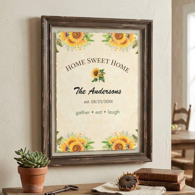 Farmhouse Home Decor Poster Personalized Family  (Creator Uploaded)