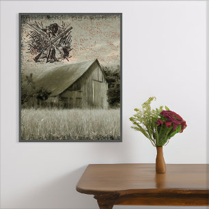 Farmhouse Hunting Ephemera Poster