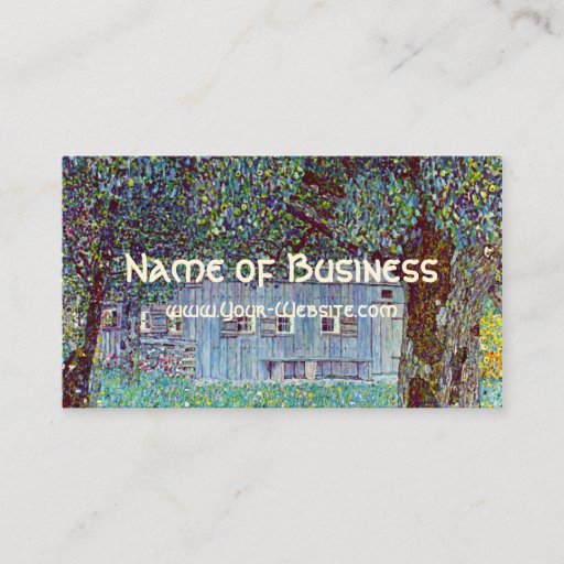 Customizable Farmhouse in Austria by Klimt, Victorian Fine Art Business Card