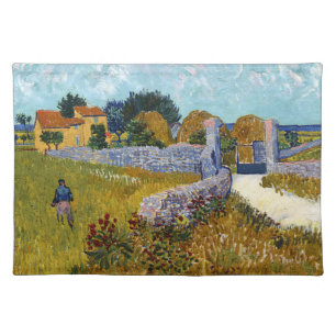 Farmhouse in Provence (1888) by Vincent Van Gogh Cloth Placemat