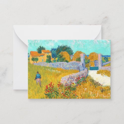 Farmhouse in Provence 1888 by Vincent van Gogh Note Card