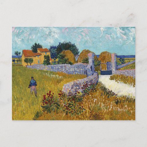 Farmhouse in Provence 1888 by Vincent Van Gogh Postcard