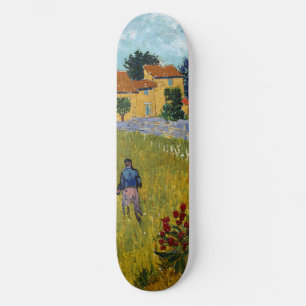 Farmhouse in Provence (1888) by Vincent Van Gogh Skateboard