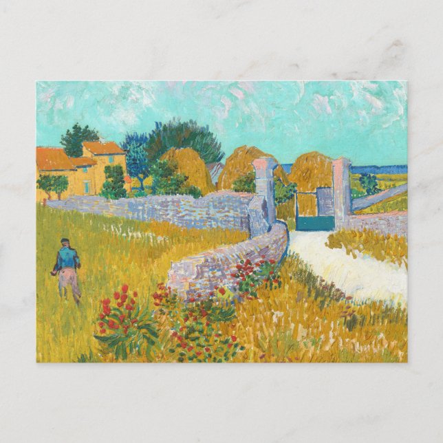 Farmhouse in Provence by van Gogh: Postcard (Front)