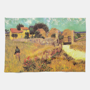 Farmhouse in Provence by Vincent van Gogh Kitchen Towel
