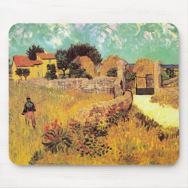 Farmhouse in Provence by Vincent van Gogh van Gogh Mouse Pad (Front)