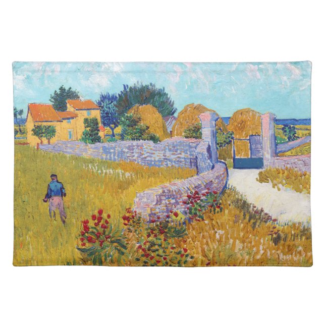 Farmhouse in Provence, Van Gogh Cloth Placemat (Front)