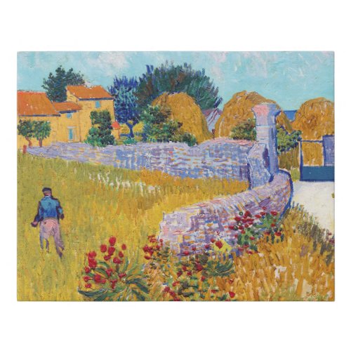 Farmhouse in Provence Van Gogh Faux Canvas Print