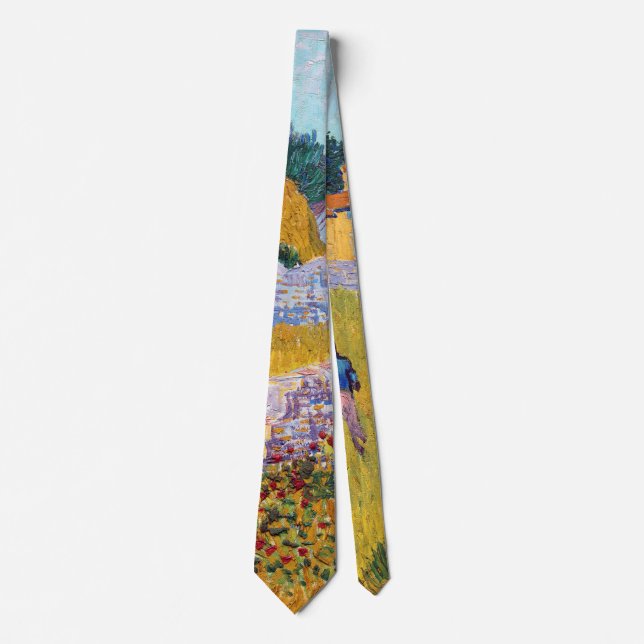 Farmhouse in Provence, Van Gogh Neck Tie (Front)