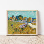Farmhouse in Provence | Vincent Van Gogh Poster<br><div class="desc">Farmhouse in Provence (1888) by Dutch post-impressionist artist Vincent Van Gogh. Original artwork is an oil on canvas landscape painting in vibrant golden yellows and aqua blue shades.

Use the design tools to add custom text or personalize the image.</div>