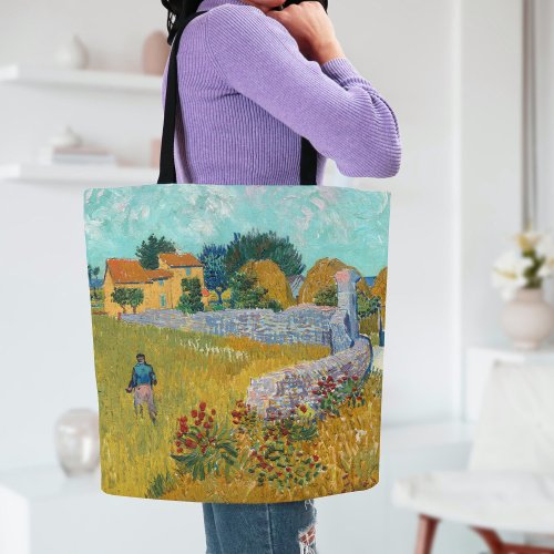 Farmhouse in Provence  Vincent Van Gogh Tote Bag