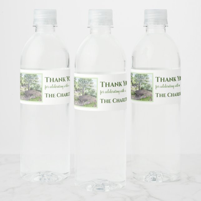 Farmhouse in St Johns in the Vale Lake District Water Bottle Label (Bottles)