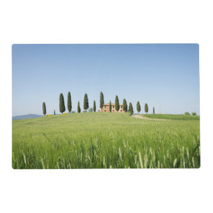 Farmhouse in Tuscany with cypresses in spring Placemat
