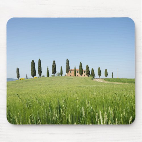 Farmhouse in Tuscany with cypresses mousepad