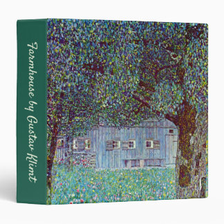 Farmhouse in Upper Austria by Gustav Klimt 3 Ring Binder