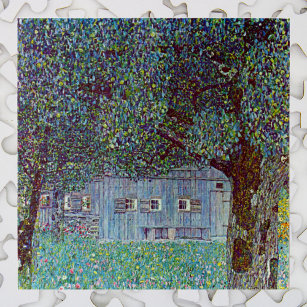 Farmhouse in Upper Austria by Gustav Klimt Jigsaw Puzzle