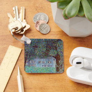 Farmhouse in Upper Austria by Gustav Klimt Keychain