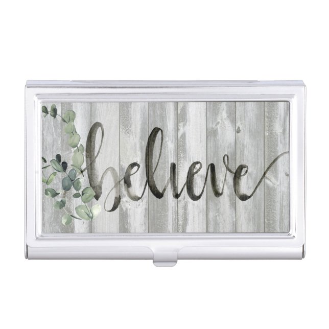 Farmhouse Inspiration - Believe Business Card Case (Front)