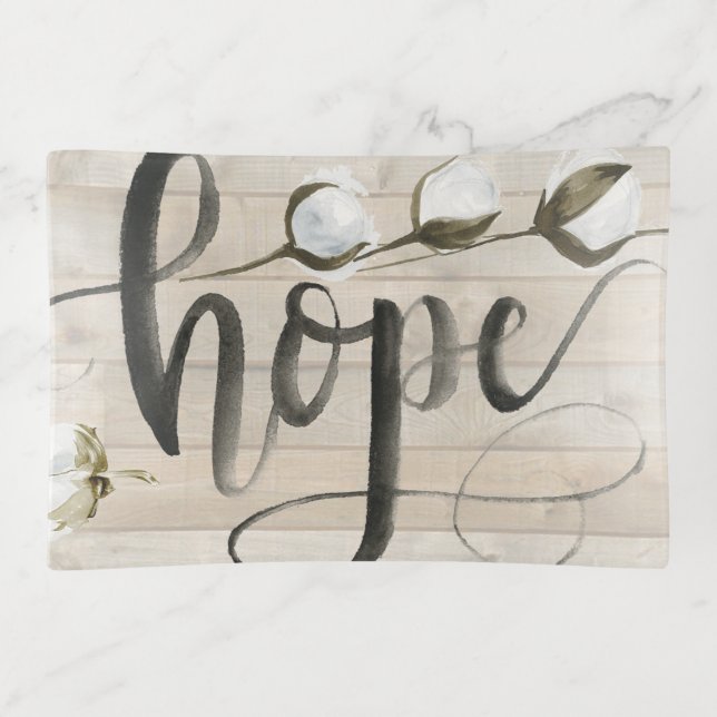 Farmhouse Inspiration -Hope Trinket Tray (Front)