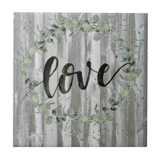 Farmhouse Inspiration - Love Ceramic Tile (Front)