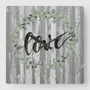 Farmhouse Inspiration - Love Square Wall Clock