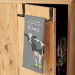 Farmhouse | Just a Girl who Loves Her Cows Kitchen Towel<br><div class="desc">This towel features a cute cow surrounded by clover and the words "Just a girl who loves her cows." The perfect gift for any cow lover.</div>