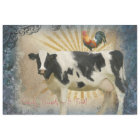 Farmhouse Kitchen Cow Rooster Dusty Blue Decoupage
