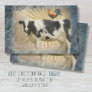 Farmhouse Kitchen Cow Rooster Dusty Blue Decoupage Tissue Paper