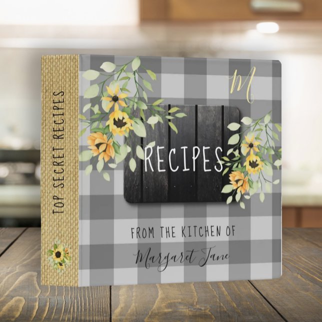 Farmhouse kitchen family cookbook rustic recipes 3 ring binder (Creator Uploaded)
