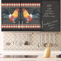 Farmhouse Kitchen Rooster Red Gold Black Decoupage Tissue Paper