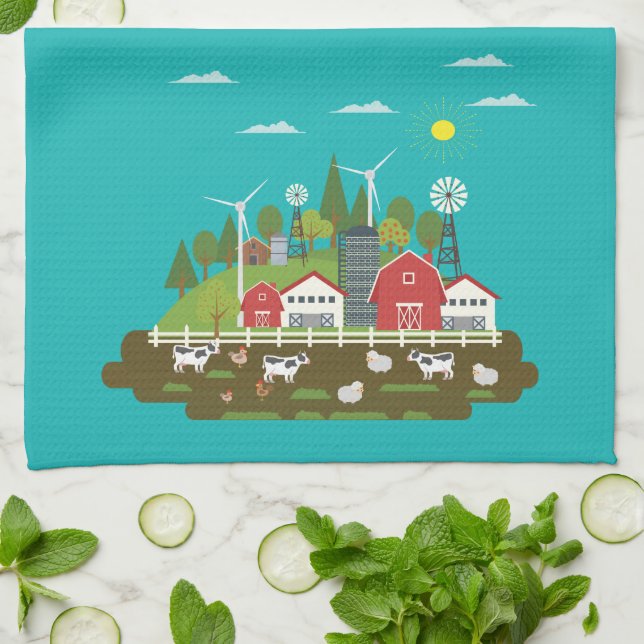 Farmhouse Kitchen Towel (Folded)