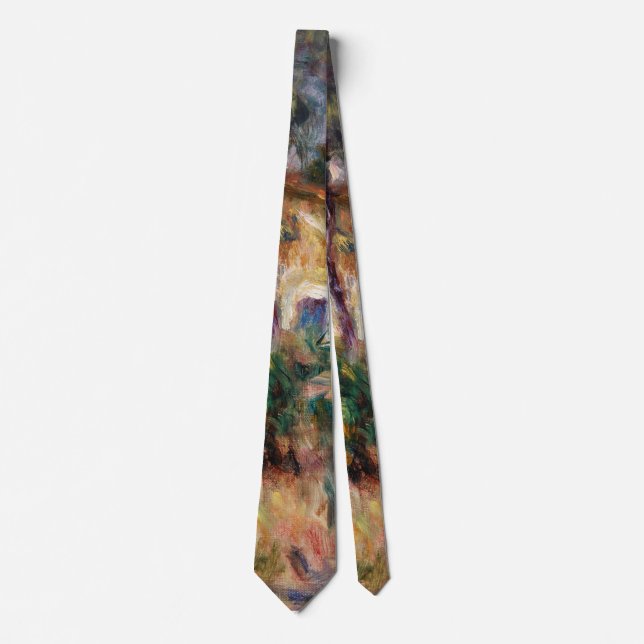 Farmhouse (La Ferme) - Pierre-Auguste Renoir Neck Tie (Front)