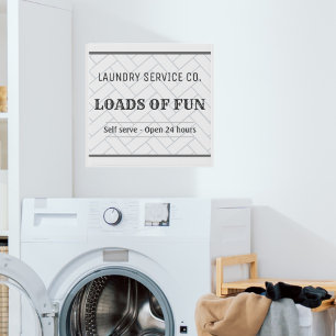 Farmhouse Laundry Room Custom Faux Canvas Print